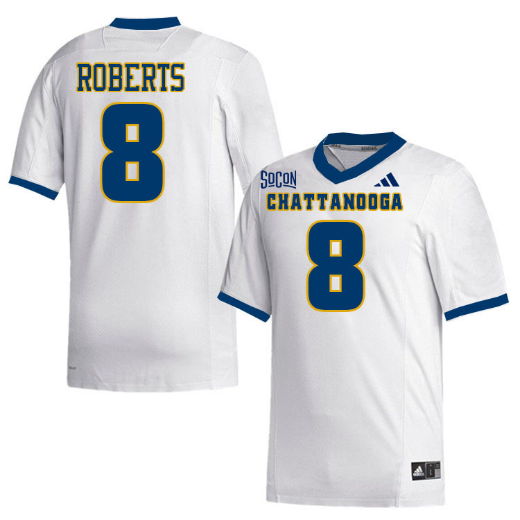 Chattanooga Mocs #8 Cedric Roberts College Football Jerseys,Uniforms Stitched-White